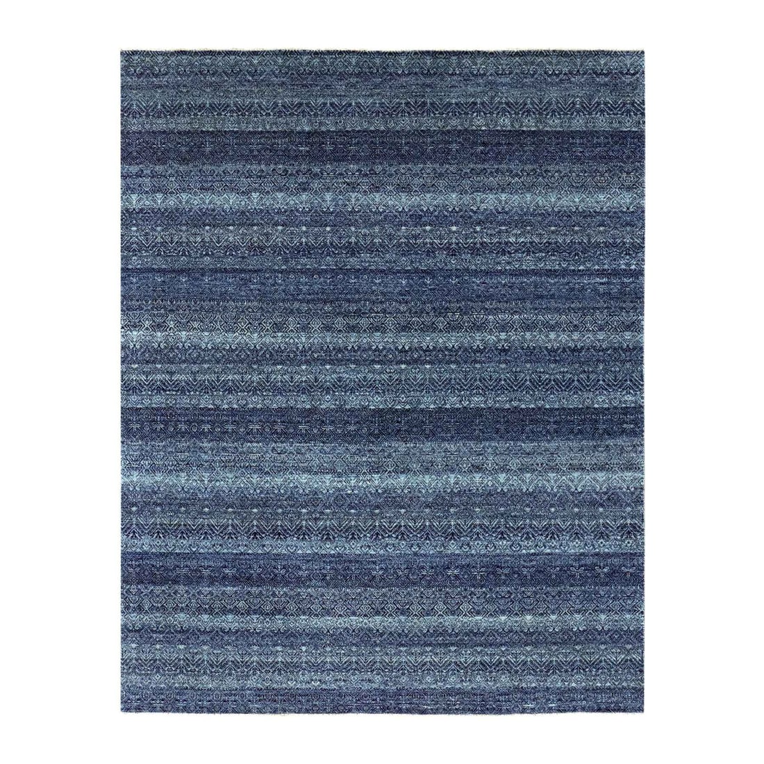8'x10'2" Space Cadet Wool Hand Knotted Kohinoor Herrita Design Rug: 8'x10'2" Space Cadet Wool Hand Knotted Kohinoor Herrita Design Rug 100% wool, 8'x10'2" in size, this blue kohinoor herrita design rug boasts a unique and striking color. Hand-knotted with attention to