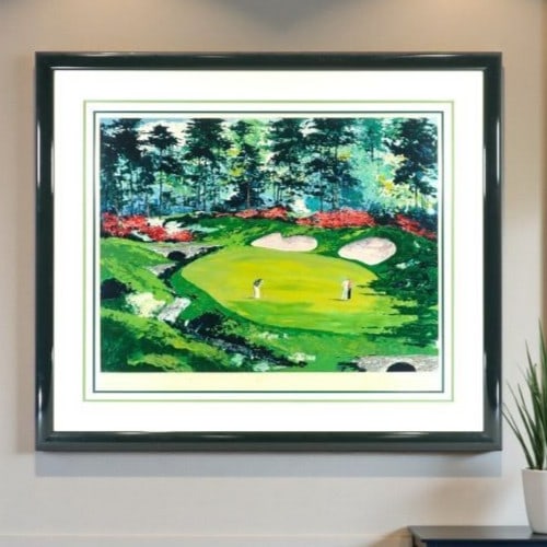 King Signed Augusta Landscape Serigraph Framed Golf Art 97/ 295: King Signed Augusta Landscape Serigraph Framed Golf Art 97/ 295 Item Specifics: Artist: Mark King Unit Of Sale: Single Piece Signed By: Mark King Image Orientation: Landscape Size: Large Signed: Yes M