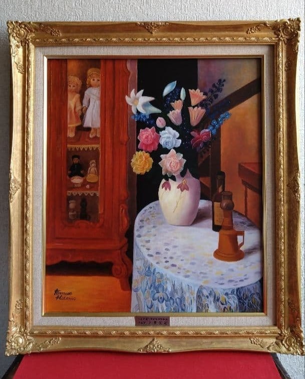 Hitomi Still Life Dolls Oil Painting Tomoki Art Interior Signed Floral: Hitomi Still Life Dolls Oil Painting Tomoki Art Interior Signed Floral Item Specifics: Artist: Tomoki Hitomi Unit Of Sale: Single Piece Signed By: Tomoki Hitomi Signed: Yes Size: Medium Material: Canv