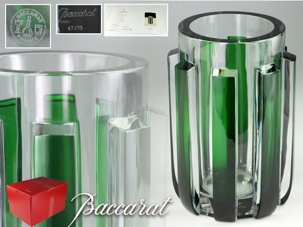 Baccarat Odeon Georges Chevalier Green Crystal Vase Limited 47/ 75 COA Box: Baccarat Odeon Georges Chevalier Green Crystal Vase Limited 47/ 75 COA Box Item Specifics: Origin: French Signed: Yes Color: Green Material: Glass Crystal Subject: Odeon Vintage: Yes Brand: Baccarat T