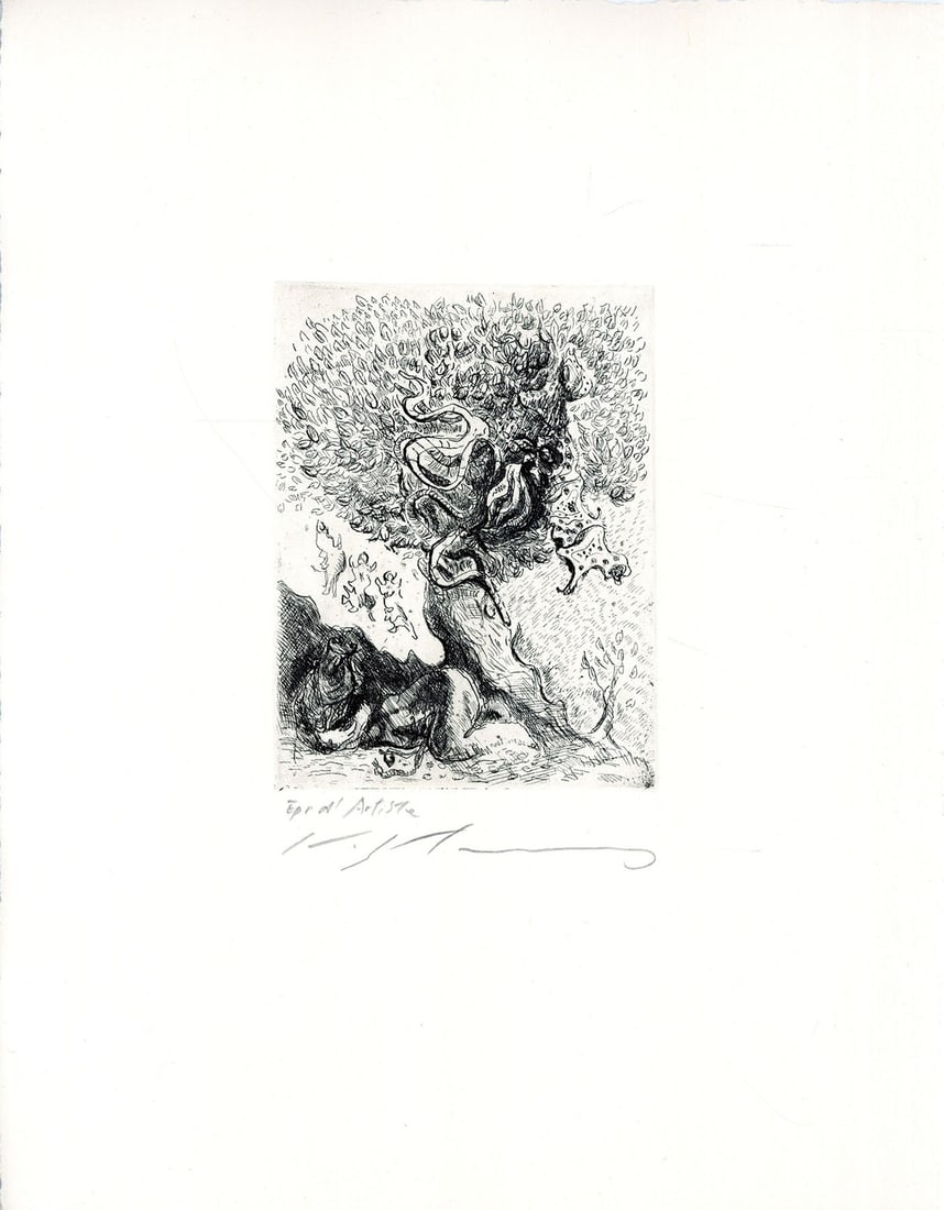 Masuo Ikeda 1958 Signed Etching My Virginity EA Edition 30 Copper Print Art (1 of 6)