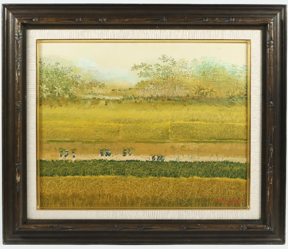 Sukisman 1996 Signed Framed Oil Painting Landscape Rural Indonesian: Sukisman 1996 Signed Framed Oil Painting Landscape Rural Indonesian Item Specifics: Artist: Uki Sukisman Unit Of Sale: Single Piece Signed By: Uki Sukisman Size: Large Signed: Yes Material: Canvas Fra
