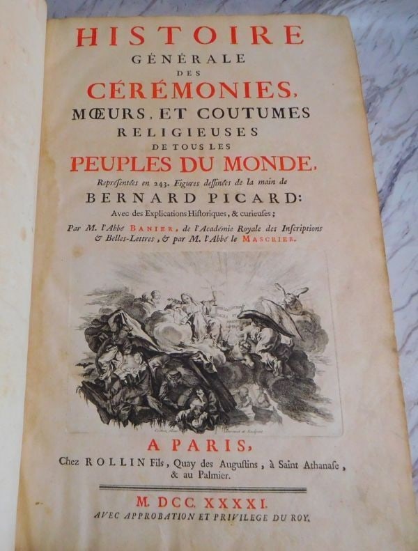 1741 Picart Vol.1 Histoire Ceremonies Religieuses Folio Engravings Judaica (1 of 10)