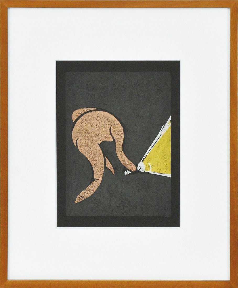 Najima Woodblock Print Signed Darkness 1995 Limited Edition Kenji (1 of 2)