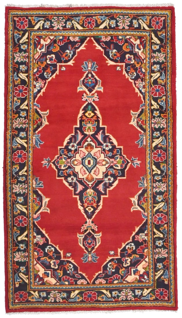 Handmade 2'7X4'5 Red Area Rug Tribal Floral Style Entryway Decor Carpet Hand-Knotted: Handmade 2'7X4'5 Red Area Rug Tribal Floral Style Entryway Decor Carpet Hand-Knotted Hand-knotted in wool, this vibrant 2'7 x 4'5' red area rug boasts a stunning floral pattern in a traditional style,