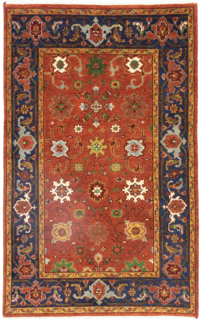 4X6 Ft Traditional Oriental Rug Vintage Style Floral Entryway Foyer Decor Carpet Hand-Knotted: 4X6 Ft Traditional Oriental Rug Vintage Style Floral Entryway Foyer Decor Carpet Hand-Knotted Hand-knotted in wool, this 4x6 ft traditional Oriental rug boasts a vibrant floral pattern in a range of w