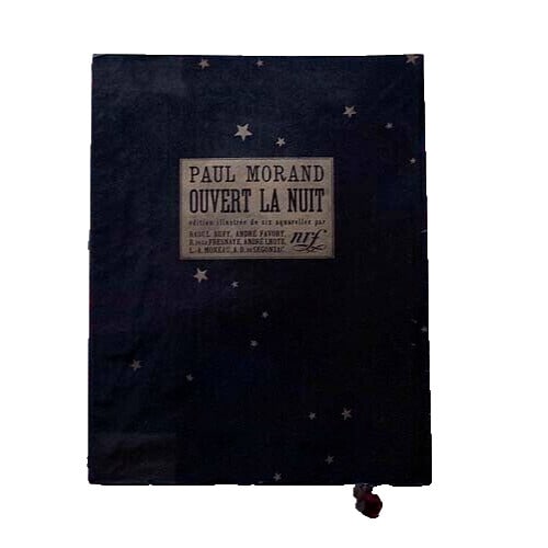 PAUL MORAND - OUVERT LA NUIT 1924 Watercolors by Raoul Dufy Andr Favory Paris: PAUL MORAND - OUVERT LA NUIT 1924 Watercolors by Raoul Dufy Andr Favory Paris Item Specifics: Book Title: OUVERT LA NUIT Signed: No Narrative Type: Fiction Publisher: Gallimard/Editions Nouvelle Revue