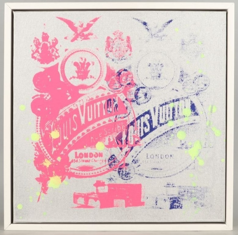 Shane Bowden LV Pop Art Canvas Mixed Media Louis Vuitton Street Art Signed Style (1 of 10)