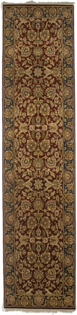 2'10 X 12'1 Ft Handmade Chobi Oriental Runner Rug Red & Charcoal Hallway Carpet Hand-Knotted: 2'10 X 12'1 Ft Handmade Chobi Oriental Runner Rug Red & Charcoal Hallway Carpet Hand-Knotted The 2'10 X 12'1 Ft Handmade Chobi Oriental Runner Rug is a stunning piece of traditional craftsmanship, boa