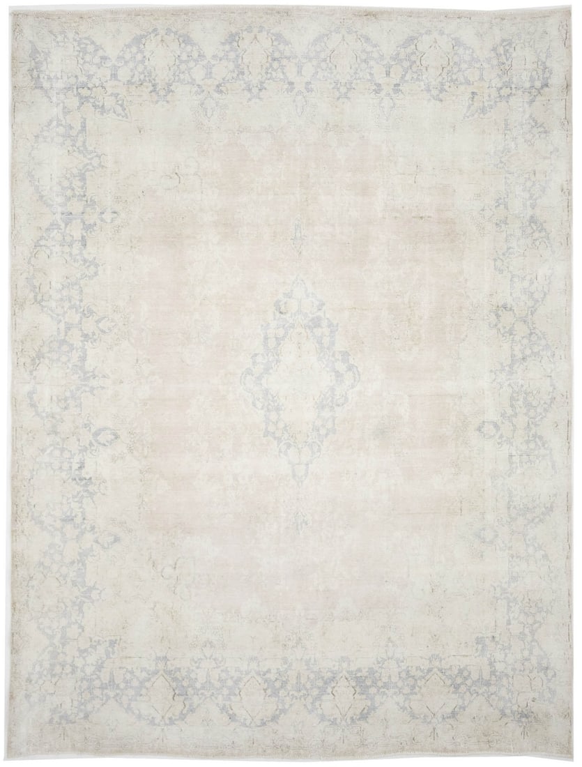 10X13 Handmade Antique Distressed Oriental Rug Muted Floral Vintage Carpet Hand-Knotted: 10X13 Handmade Antique Distressed Oriental Rug Muted Floral Vintage Carpet Hand-Knotted Hand-knotted in wool, this 10'0 X 12'7 rectangle features a beautiful, vintage floral pattern in muted colors, i