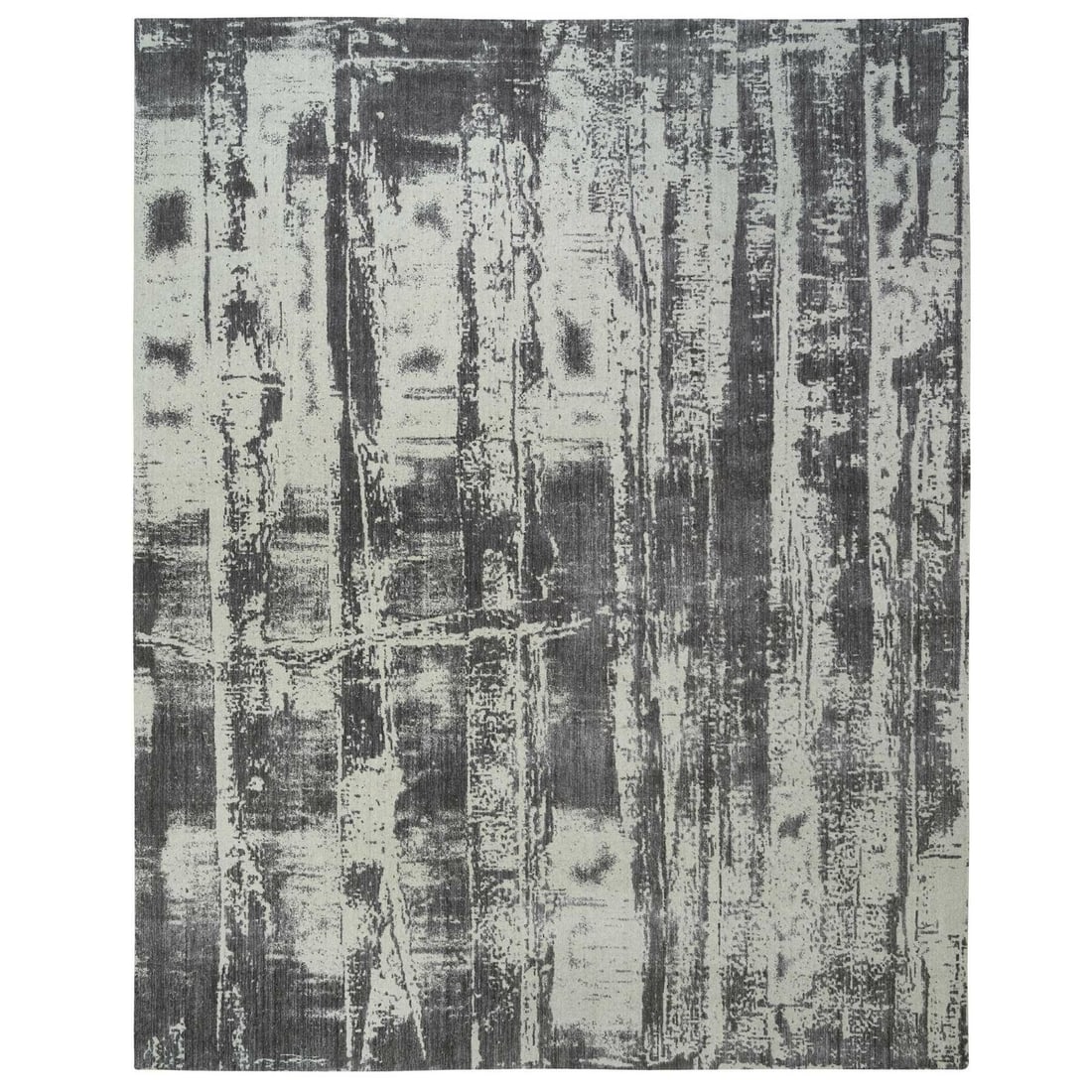 12'x15' Black Modern Design Wool and Silk Hand Loomed Oversized Rug (1 of 12)