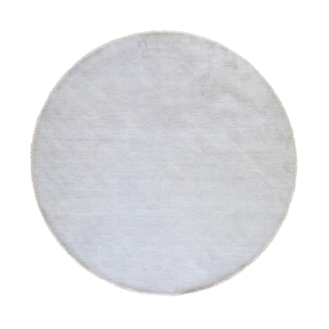 Gray Modern Grass Design Tone Hand Knotted Wool Round Rug: Gray Modern Grass Design Tone Hand Knotted Wool Round Rug Gray Modern Grass Design Tone Hand Knotted Wool Round Rug - A stunning piece of modern design, this 7'10" x 7'10" round rug boasts a striking 