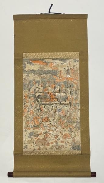 Shigenaga Shakyamuni Buddha Nishimura Edo Woodblock Print Parinirvana Scroll (1 of 7)