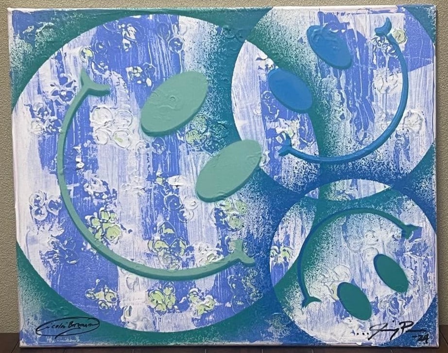 Signed Art Smile Spray Painting Canvas Acrylic Nicolai Bergmann: Signed Art Smile Spray Painting Canvas Acrylic Nicolai Bergmann Item Specifics: Artist: Jimmy Paintz Nicolai Bergmann Unit Of Sale: Single Piece Signed By: Jimmy Paintz Size: Large Signed: Yes Materia