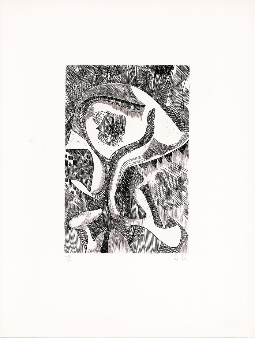 Ei Q Qei Sugita Work 14 Copperplate Print Etching 1976 Limited Edition Modernist: Ei Q Qei Sugita Work 14 Copperplate Print Etching 1976 Limited Edition Modernist Item Specifics: Artist: Ei-Q (Qei Sugita) Subject: Abstract Modernism Material: Paper Ink (Copperplate Print) Style: Ja