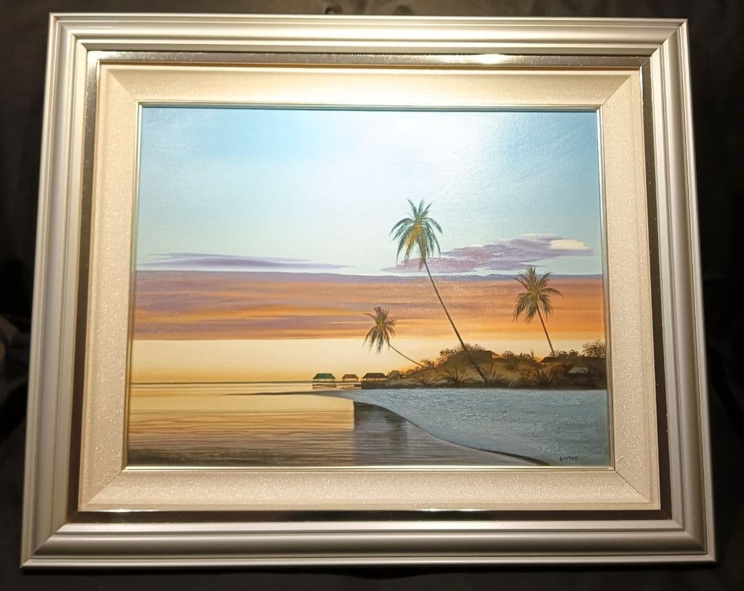Original Painting Signed Michele Battut Beach Sunset Seascape Palm French Art: Original Painting Signed Michele Battut Beach Sunset Seascape Palm French Art Item Specifics: Unit Of Sale: Single Piece Artist: Michele Battut Michele Battut Signed By: Michele Battut Size: Large Sig