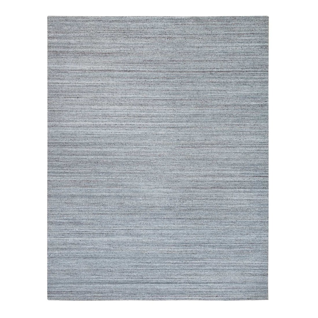8'1"x10' Arsenic Gray Hand Loomed Modern Striae Design Wool Oriental Rug: 8'1"x10' Arsenic Gray Hand Loomed Modern Striae Design Wool Oriental Rug 8'1"x10' Arsenic Gray Hand Loomed Modern Striae Design Wool Oriental Rug. This 8'1" x 10' rectangular wool rug features a strik