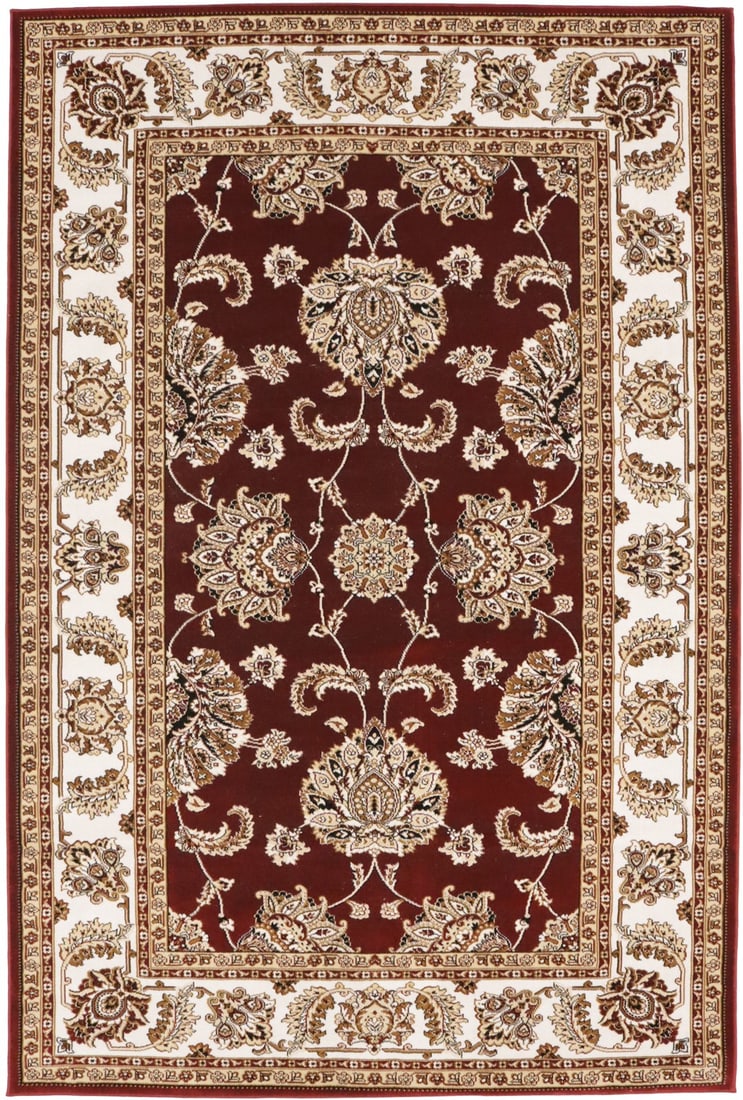 Classic Floral Design Red Oriental Style 5X8 Machine-Made Rug Foyer Decor Carpet Hand-Knotted (1 of 17)