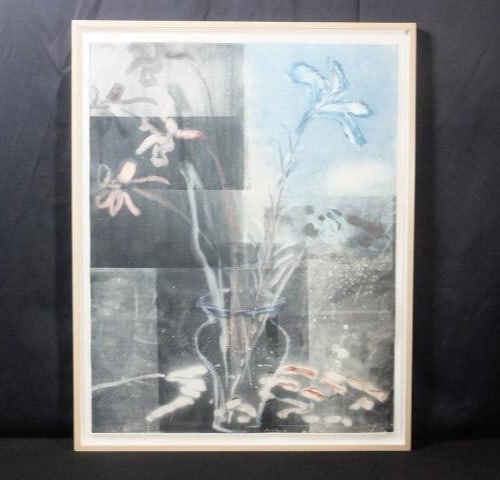 Mary Frank (UK) Original Monoprint on wove Signed in pencil "FLOWERS II" 1984 (1 of 14)