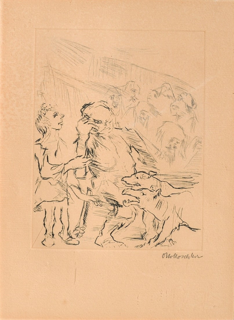 Oskar Kokoschka Original Etching Copperplate Print Expressionist Fine Art (1 of 2)