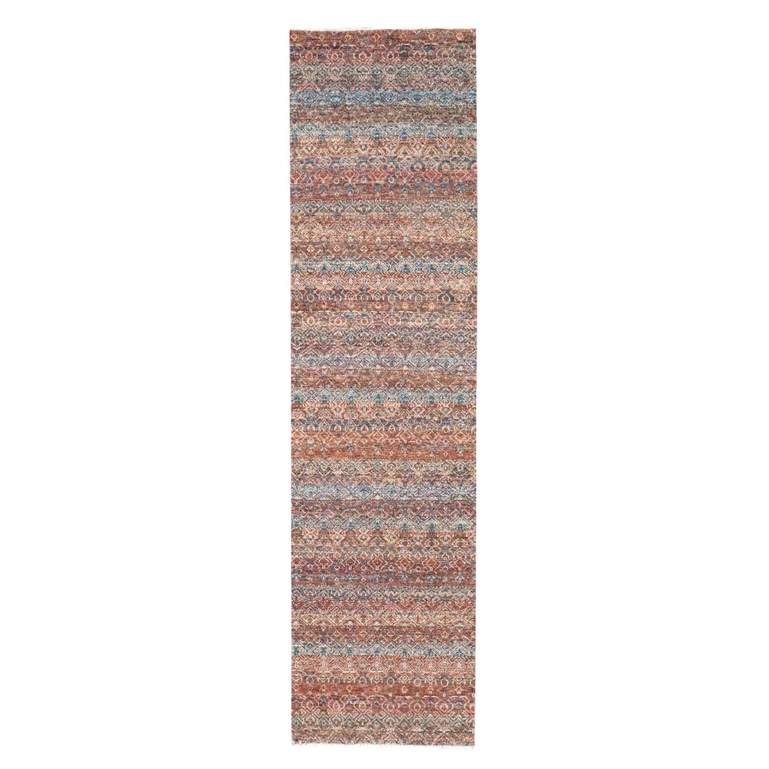2'7"x10' Red Kohinoor Herat Pattern Soft Wool Hand Knotted Runner Rug: 2'7"x10' Red Kohinoor Herat Pattern Soft Wool Hand Knotted Runner Rug Soft underfoot, this stunning 2'7"x10' Red Kohinoor Herat Pattern Soft Wool Hand Knotted Runner Rug brings a touch of exotic elega