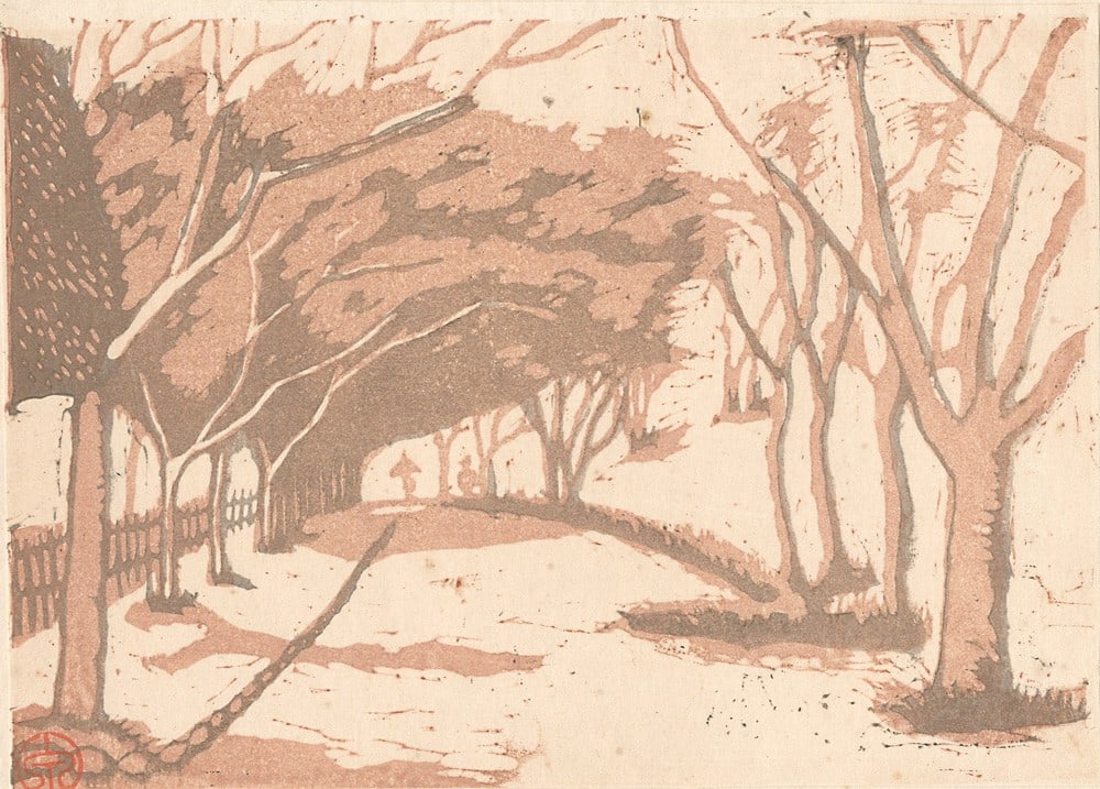 Koizumi Kishio 1937 Landscape Woodblock Print Ed 30 Sosaku Hanga no Ie (1 of 1)