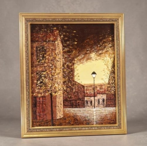 Oil painting Paris Street Scene Ljuba Petrovic 1978 Montmartre (1 of 9)