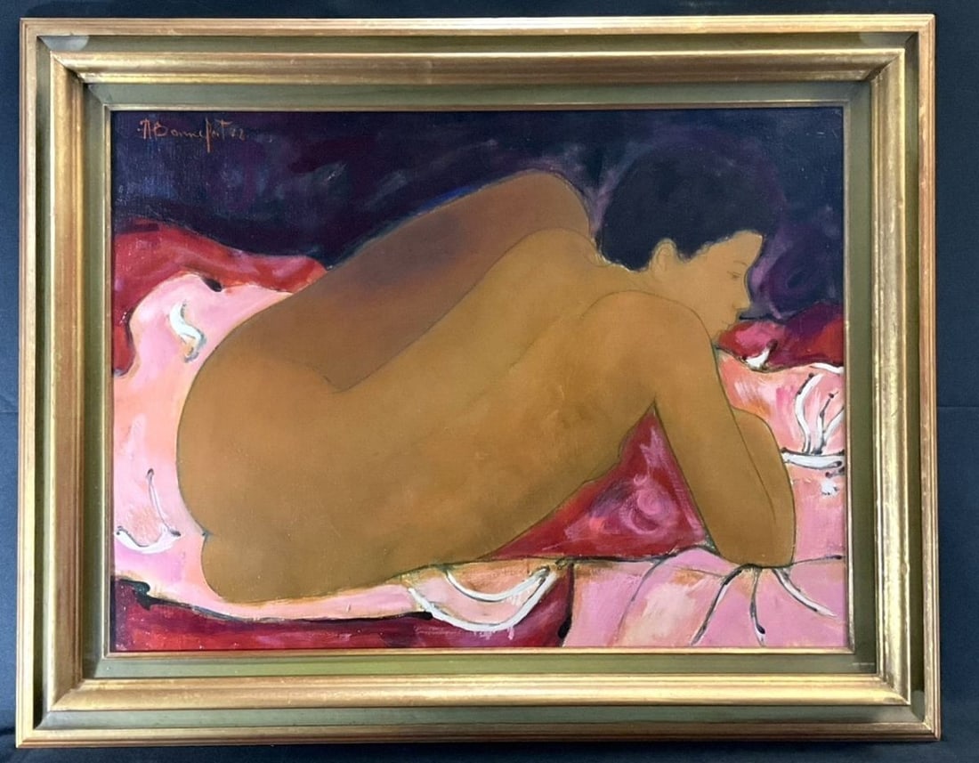 Alain Bonnefoit Linda Rose Original Nude Oil Painting 20P, Signed, Framed: Alain Bonnefoit Linda Rose Original Nude Oil Painting 20P, Signed, Framed Item Specifics: Artist: Alain Bonnefoit Unit Of Sale: Single Piece Signed By: Alain Bonnefoit Signed: Yes Size: Medium Period: