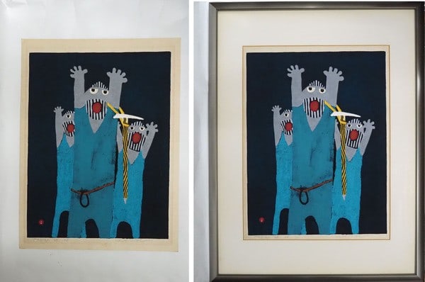 Men Shouting Print Framed Signed Three AP Azechi: Men Shouting Print Framed Signed Three AP Azechi Item Specifics: Artist: Umetaro Azechi Subject: Sosaku Hanga Art Material: Paper Style: Japanese Product Disclaimer: Please review the full description