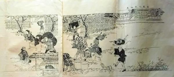 People Fleeing from Boshin War Picture Fushimi Scroll Woodblock Print 1868: People Fleeing from Boshin War Picture Fushimi Scroll Woodblock Print 1868 Item Specifics: Subject: Boshin War / Battle of Fushimi Material: Washi Paper Style: Japanese Year Of Production: 1868 Produc