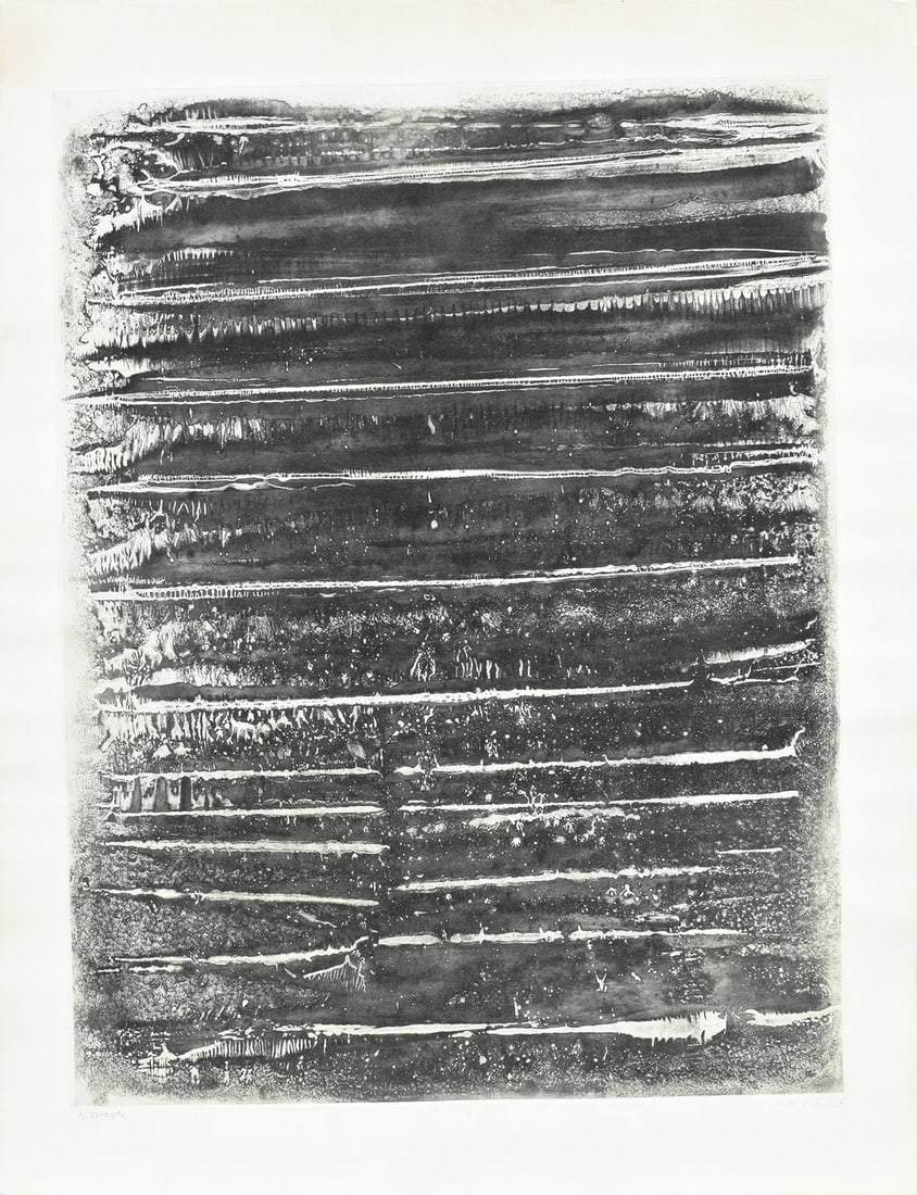 Mitsuo Kano 1962 Signed Star Intaglio Print EA Sam Francis Estate (1 of 2)
