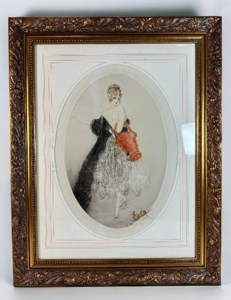 Spilled apple - Original Etching Framed by LOUIS ICART: Spilled apple - Original Etching Framed by LOUIS ICART Item Specifics: Artist: LOUIS ICART Signed By: LOUIS ICART Image Orientation: Portrait Signed: Yes Size: Medium Material: Paper Original/Licensed