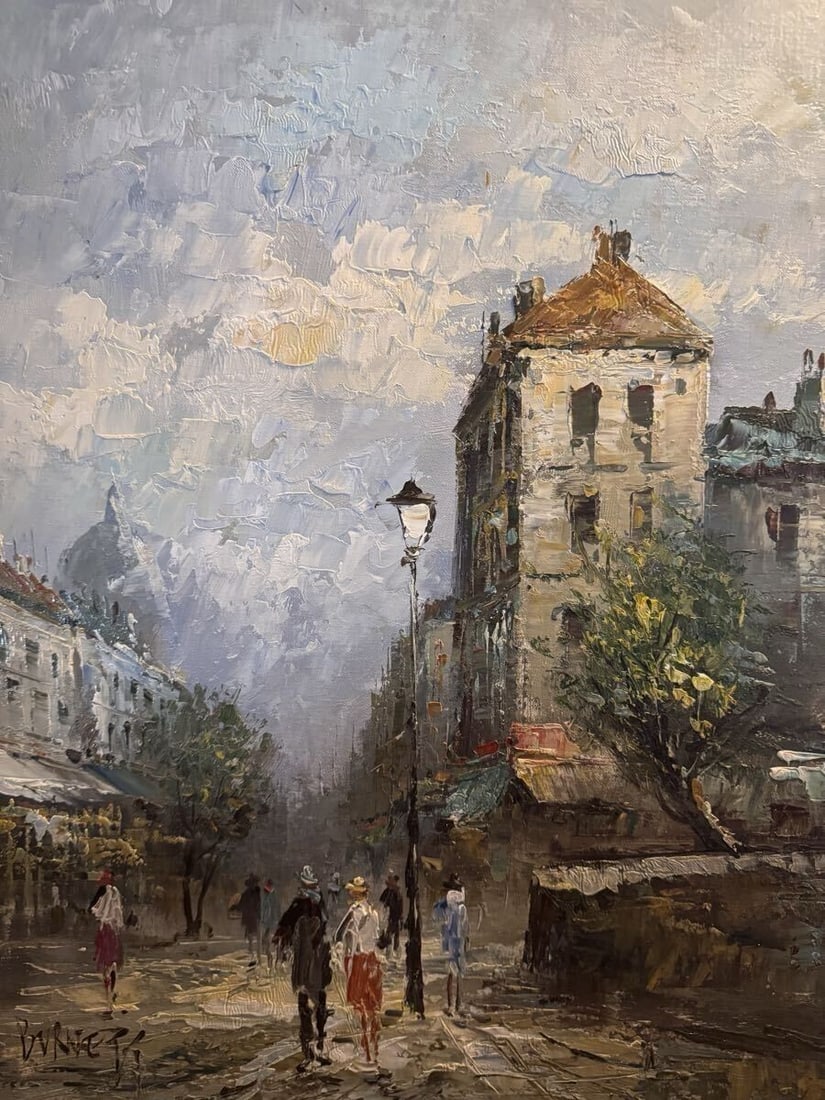 Caroline Burnett Paris Street Oil Painting Impressionist Cityscape 12F (1 of 6)