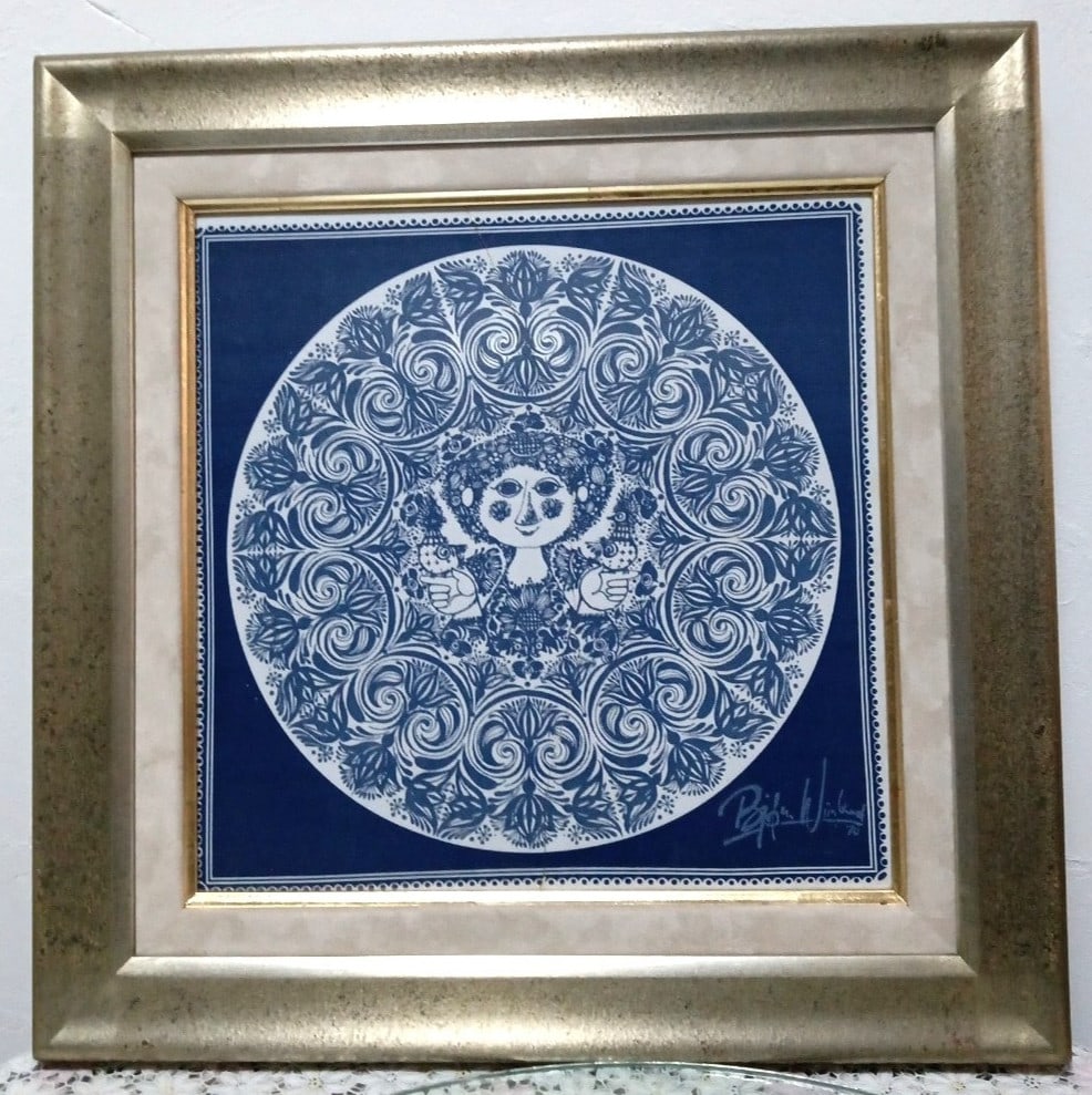 Bjorn Wiinblad Royal Copenhagen Ceramic Plaque Framed Danish Art Decorative (1 of 7)