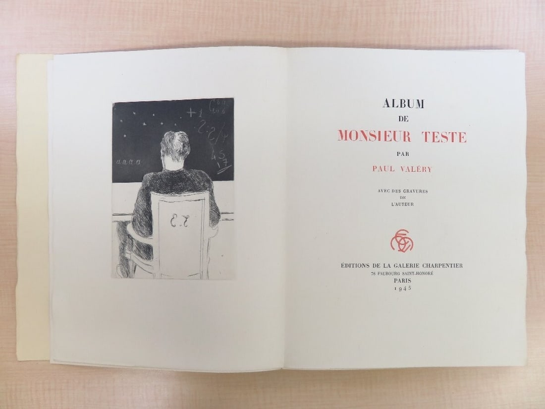 Paul Valry Album de Monsieur Teste, 1945, Editions de la Galerie Charpentier: Paul Valry Album de Monsieur Teste, 1945, Editions de la Galerie Charpentier Item Specifics: Binding: Hardcover Language: French Signed: No Special Attributes: 1st Edition Limited Edition Region: Euro