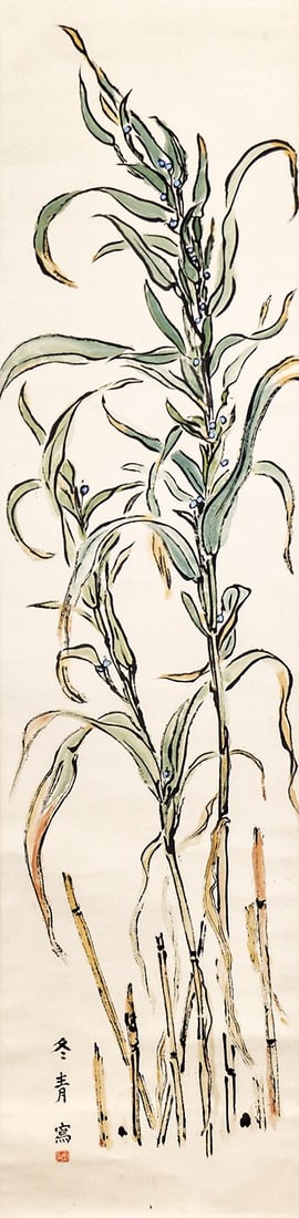 Isamu Kobayashi Tosei Japanese Painting Job s Tears Botanical Art Scroll: Isamu Kobayashi Tosei Japanese Painting Job s Tears Botanical Art Scroll Item Specifics: Artist: Isamu Kobayashi (Tosei) Subject: Botanical Job's Tears Material: Ink and color on paper Style: Japanese