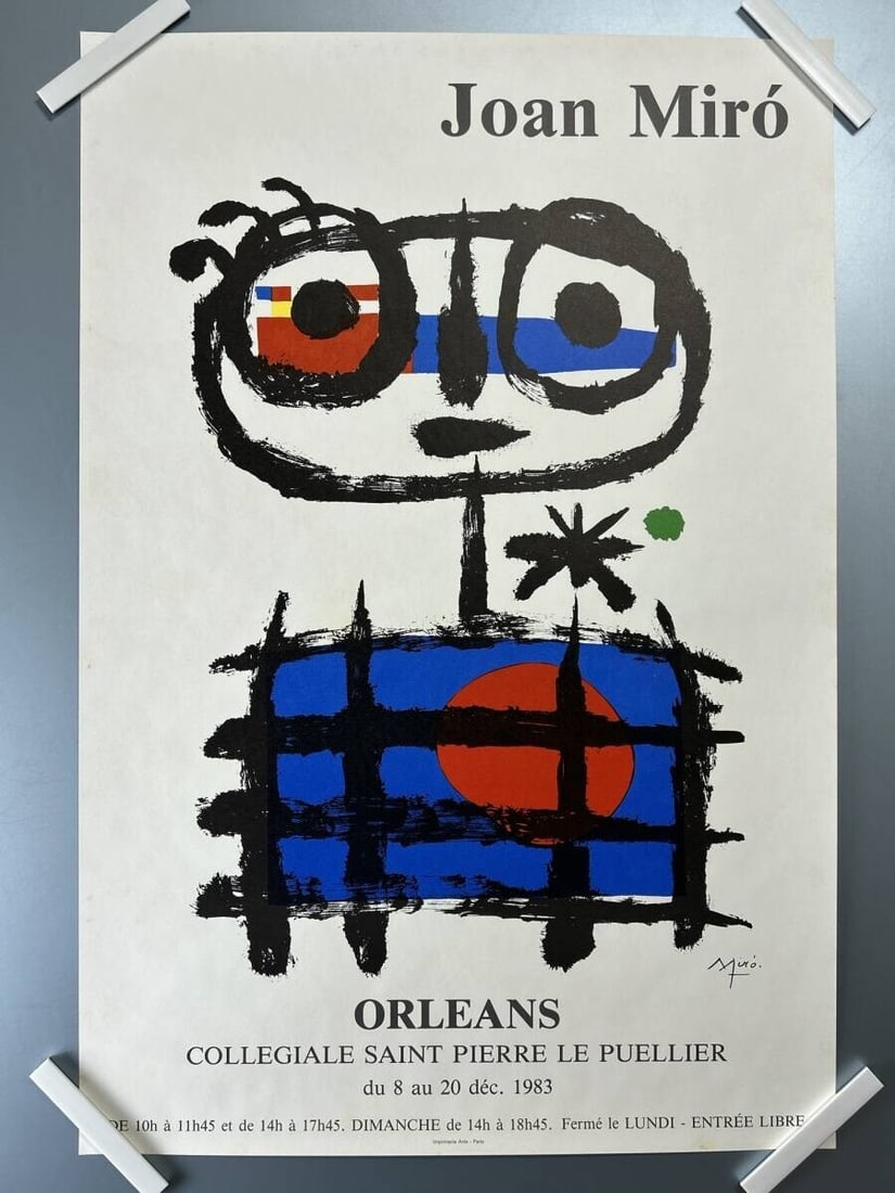 Miro Joan Orleans Lithograph Poster 1983 Used (1 of 6)