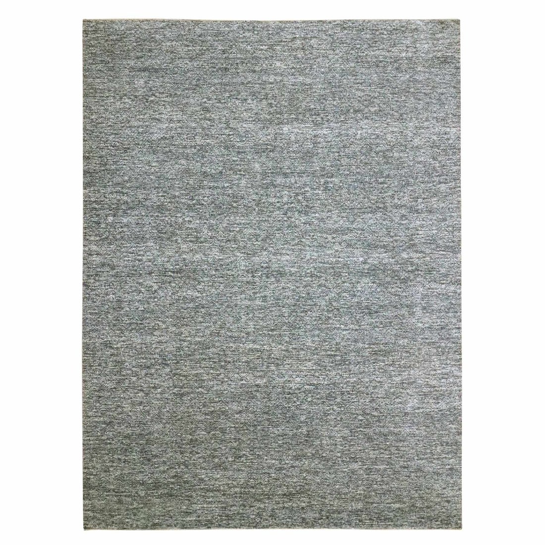 9'x12'1" Nickel Gray Kohinoor Herat Design Pure Wool Hand Knotted Rug: 9'x12'1" Nickel Gray Kohinoor Herat Design Pure Wool Hand Knotted Rug 9'0" x 12'1" Nickel Gray Kohinoor Herat Design Pure Wool Hand Knotted Rug, a stunning example of traditional Oriental design, boas