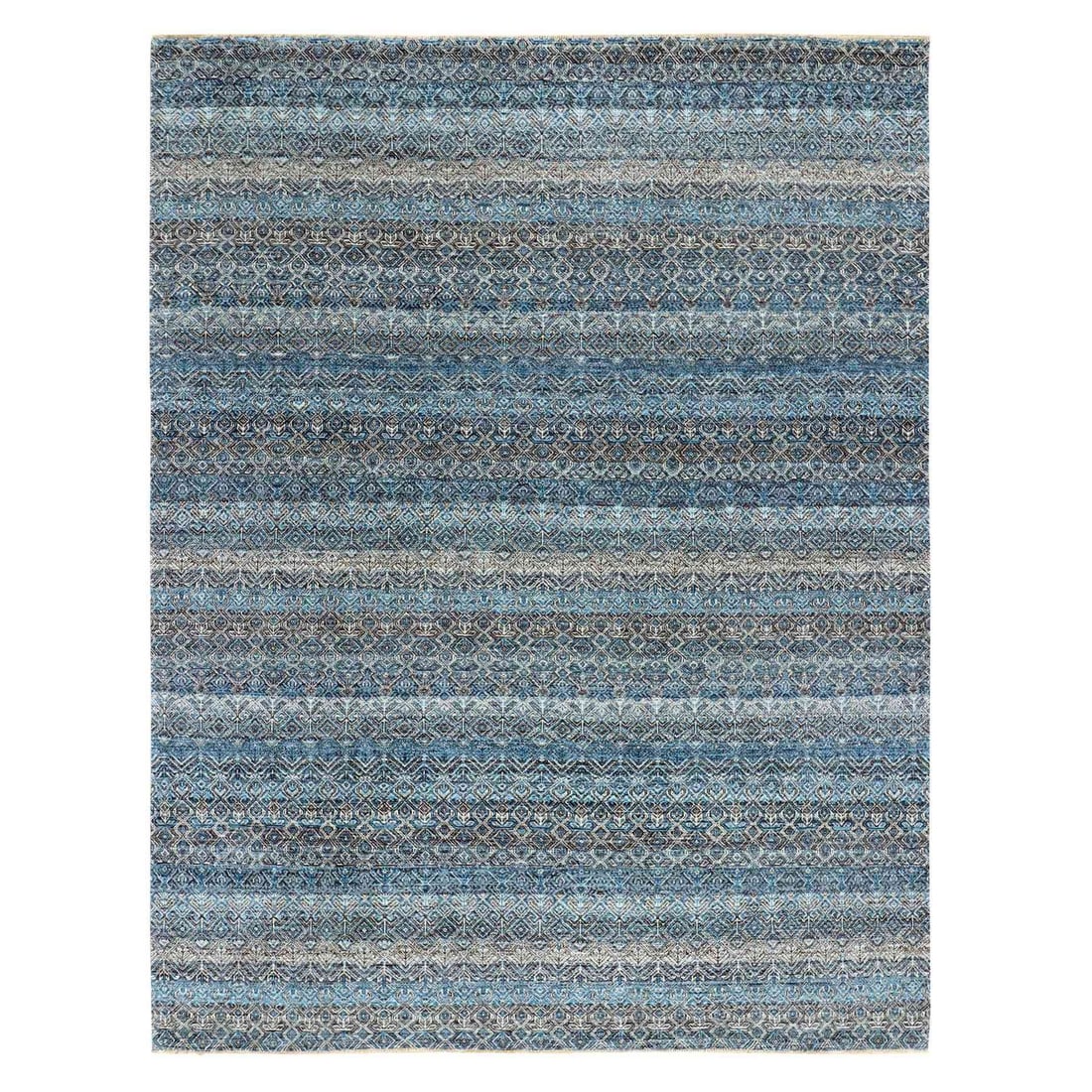 8'x10' Yale Blue Kohinoor Herrita Design 100% Wool Hand Knotted Rug: 8'x10' Yale Blue Kohinoor Herrita Design 100% Wool Hand Knotted Rug 100% Wool Hand Knotted Rug in Blue, 8'x10' Size. This Yale Blue Kohinoor Herrita Design rug boasts a stunning blue color and is made