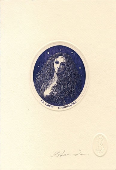 Soichi Bando Signed Etching Ex Libris Bookplate Japanese Print Art (1 of 1)