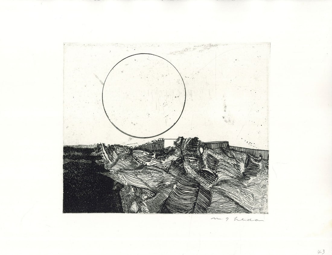 Midday Etching Limited Edition Signed Japanese Print by Masuo Ikeda 1957 (1 of 7)