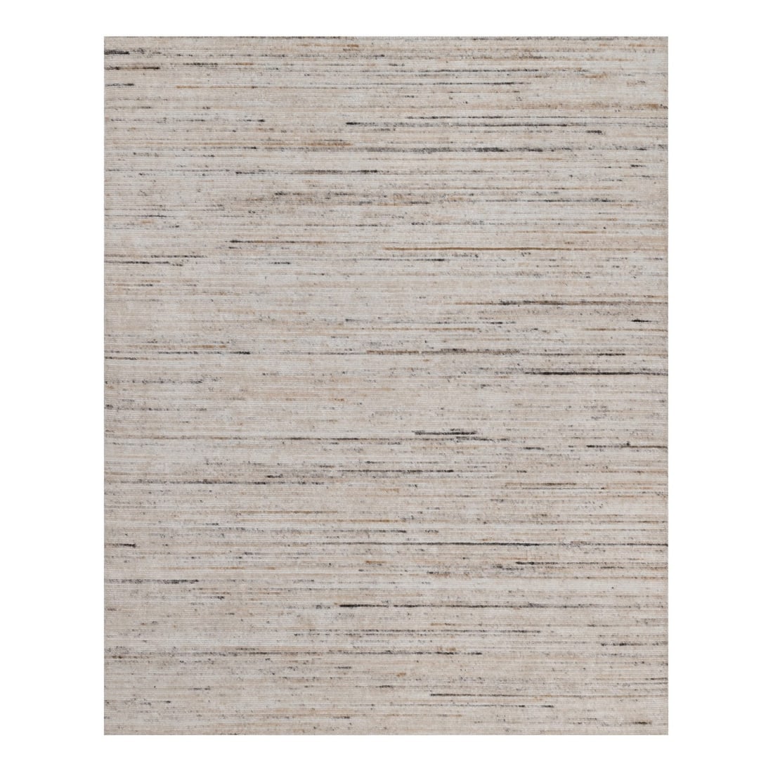 Hand Loomed Ivory Oriental Rug 8'1" Indoor Outdoor Design Modern: Hand Loomed Ivory Oriental Rug 8'1" Indoor Outdoor Design Modern Hand loomed with a modern design, this 8'1" x 10'1" ivory Oriental rug boasts a unique rectangular field with no border, creating a cle