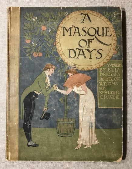 Walter Crane A Masque of Days 1901 1st Ed 40 Color Lithos Vellum Charles Lamb (1 of 10)