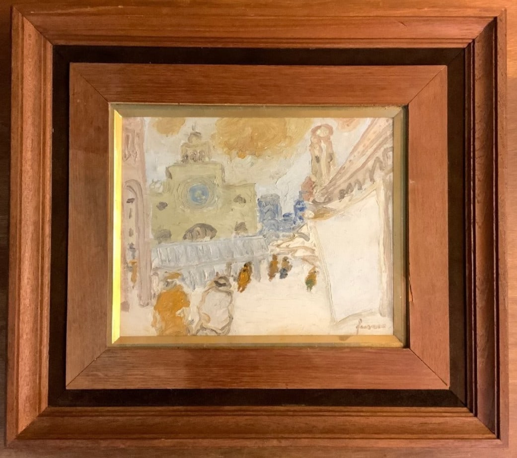 Framed Original 1969 Oil Painting Venice St Jacometis Place: Framed Original 1969 Oil Painting Venice St Jacometis Place Item Specifics: Artist: Jean Fusaro Unit Of Sale: Single Piece Signed By: Jean Fusaro Signed: Yes Size: Medium Material: Canvas Framing: Fra