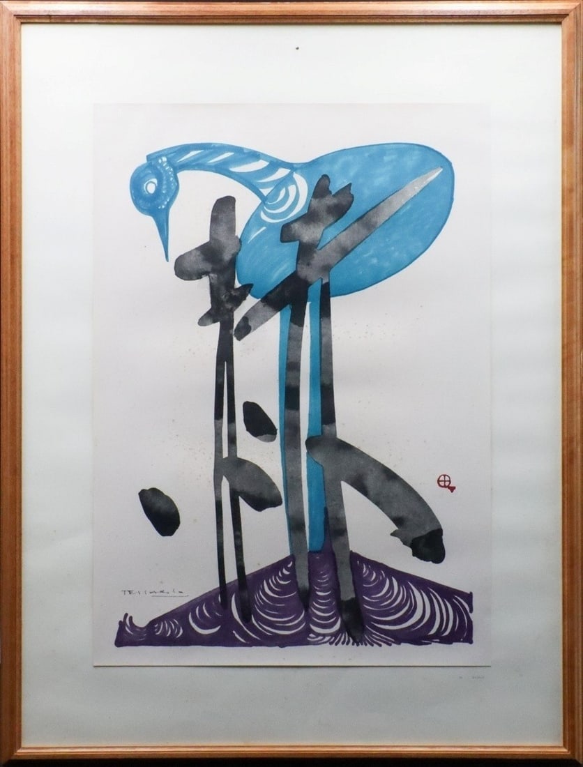 Machi Lucien Tessarolo Brillant Signed Print Abstract Japan Framed (1 of 10)