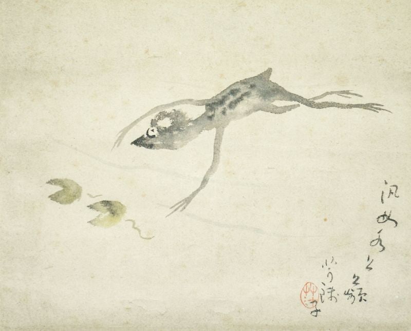 Kappa by Ogawa Usen Japanese Antique Art Hanging Scroll Painting (1 of 2)