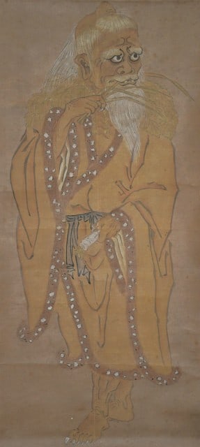 Woodblock Print Art Divine Farmer Shennong Unsigned Antique Japanese (1 of 1)