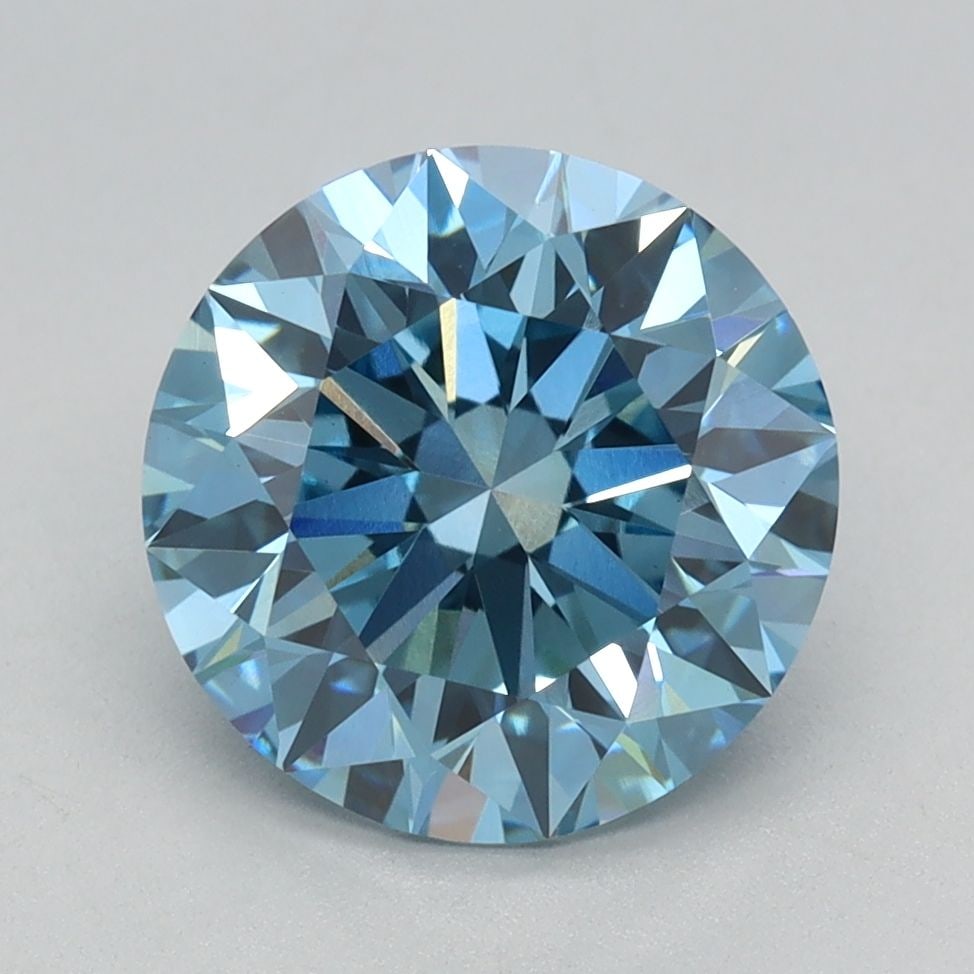 IGI Round 2.1ct Fancy Vivid Blue VVS2 - Ideal Loose Lab Diamond: IGI Round 2.1ct Fancy Vivid Blue VVS2 - Ideal Loose Lab Diamond Item Specifics: Source: This Is A Real Diamond Grown In A Lab Not Mined. Carat: 2.1 Cut: ID Color: Fancy Vivid Blue Clarity: VVS2 Polish