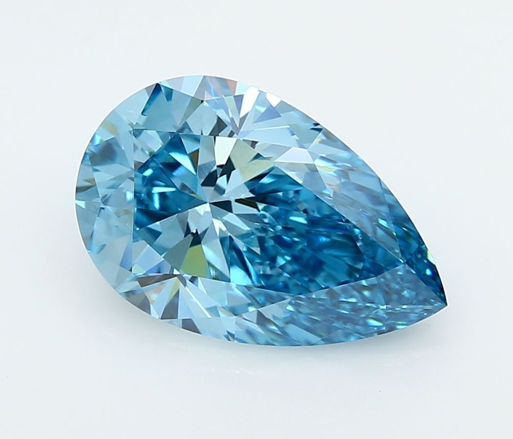 IGI Pear 5.06ct Fancy Vivid Blue VVS2 - Loose Lab Diamond: IGI Pear 5.06ct Fancy Vivid Blue VVS2 - Loose Lab Diamond Item Specifics: Source: This Is A Real Diamond Grown In A Lab Not Mined. Carat: 5.06 Cut: - Color: Fancy Vivid Blue Clarity: VVS2 Polish: EX S