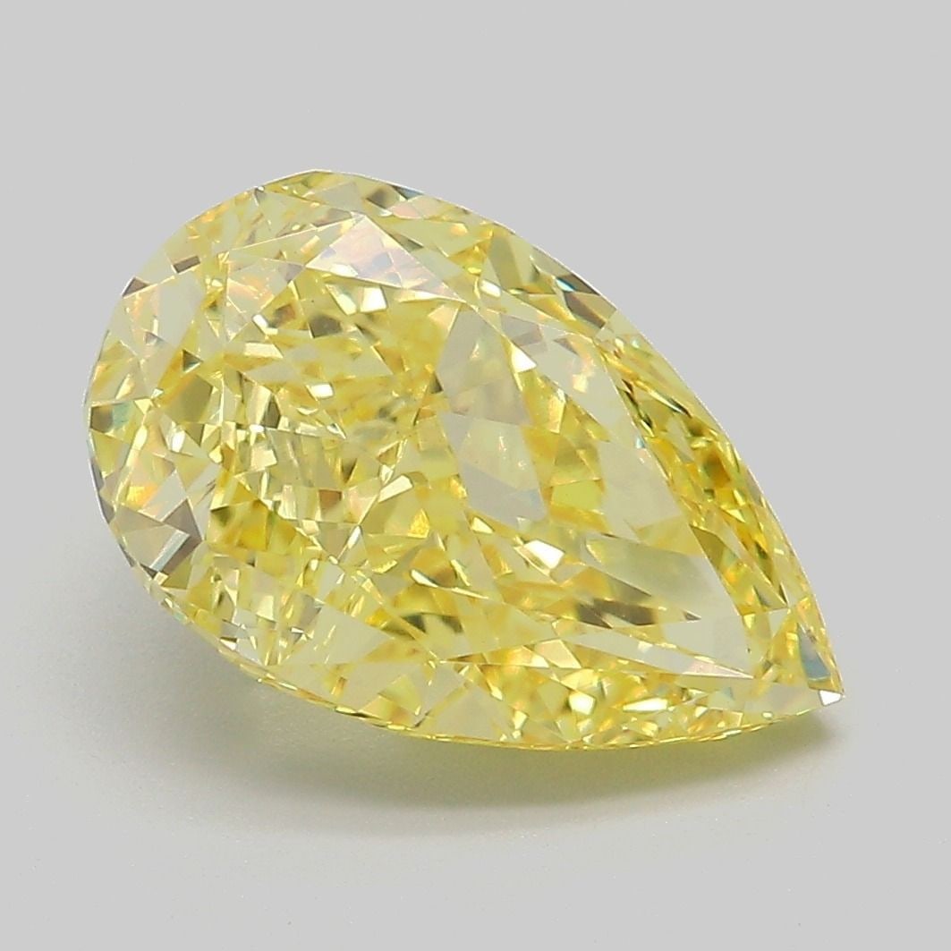 IGI Pear 4.57ct Fancy Vivid Yellow VVS2 - Loose Lab Diamond: IGI Pear 4.57ct Fancy Vivid Yellow VVS2 - Loose Lab Diamond Item Specifics: Source: This Is A Real Diamond Grown In A Lab Not Mined. Carat: 4.57 Cut: - Color: Fancy Vivid Yellow Clarity: VVS2 Polish: 
